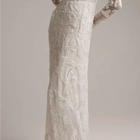 asos beaded wedding dress Plus 